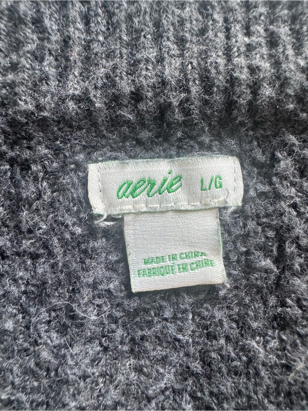 aerie Charcoal Oversized Crewneck Sweater - Picture 4 of 8